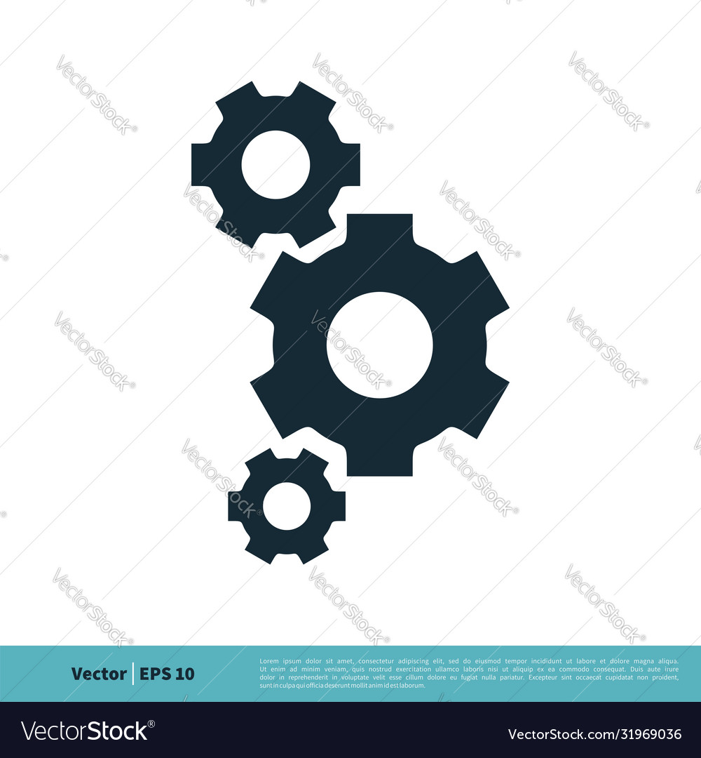 Gear icon logo template design eps 10