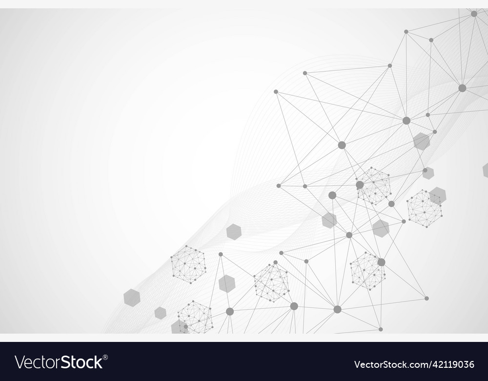 Geometric abstract background with connected line