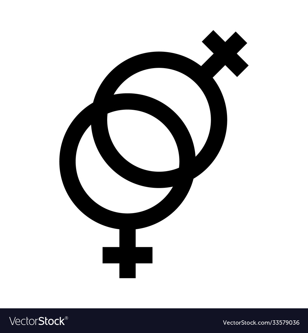 Lesben Geschlecht Symbol sexuelle Orientierung Linie