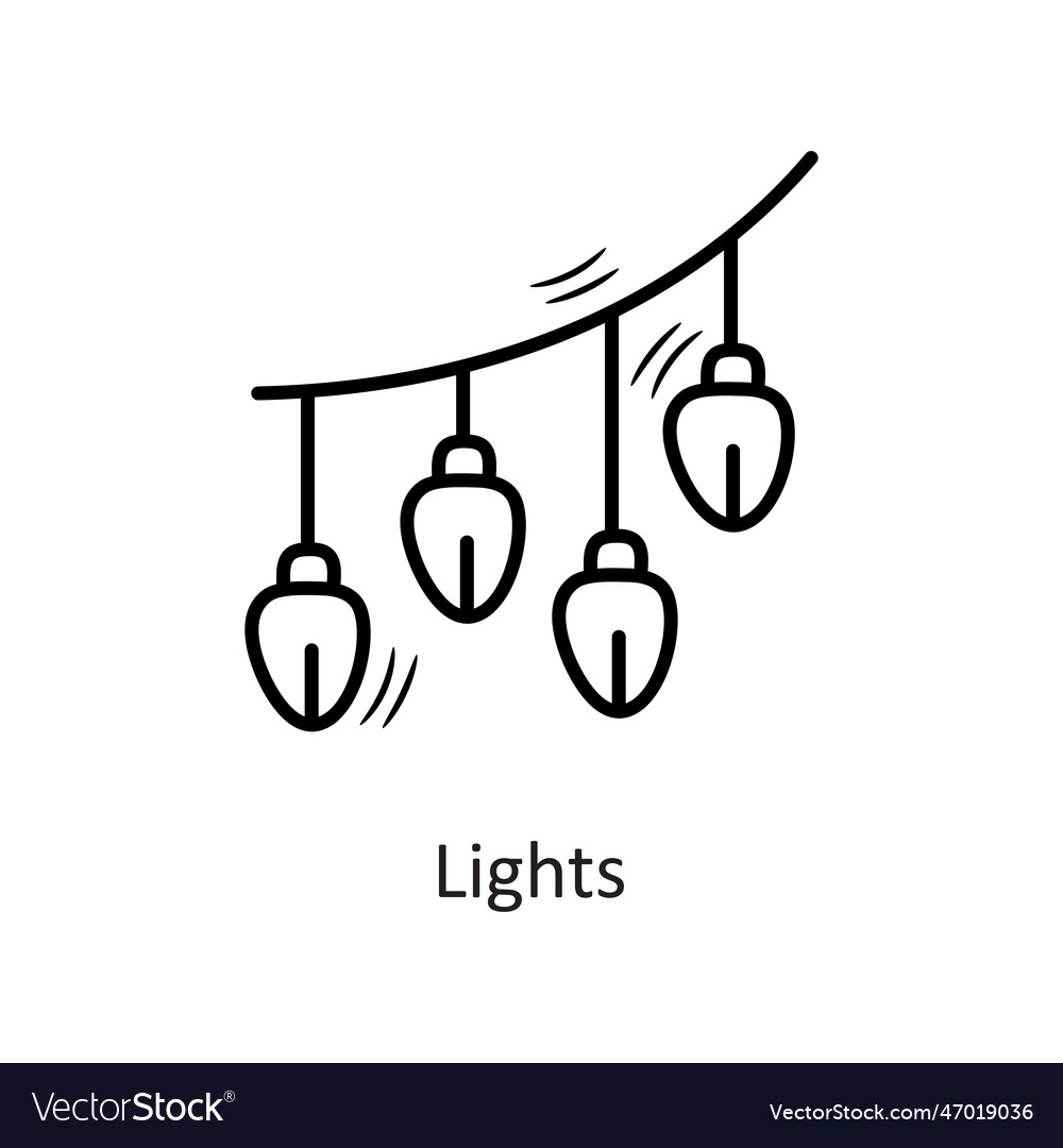 Lights outline icon design ne