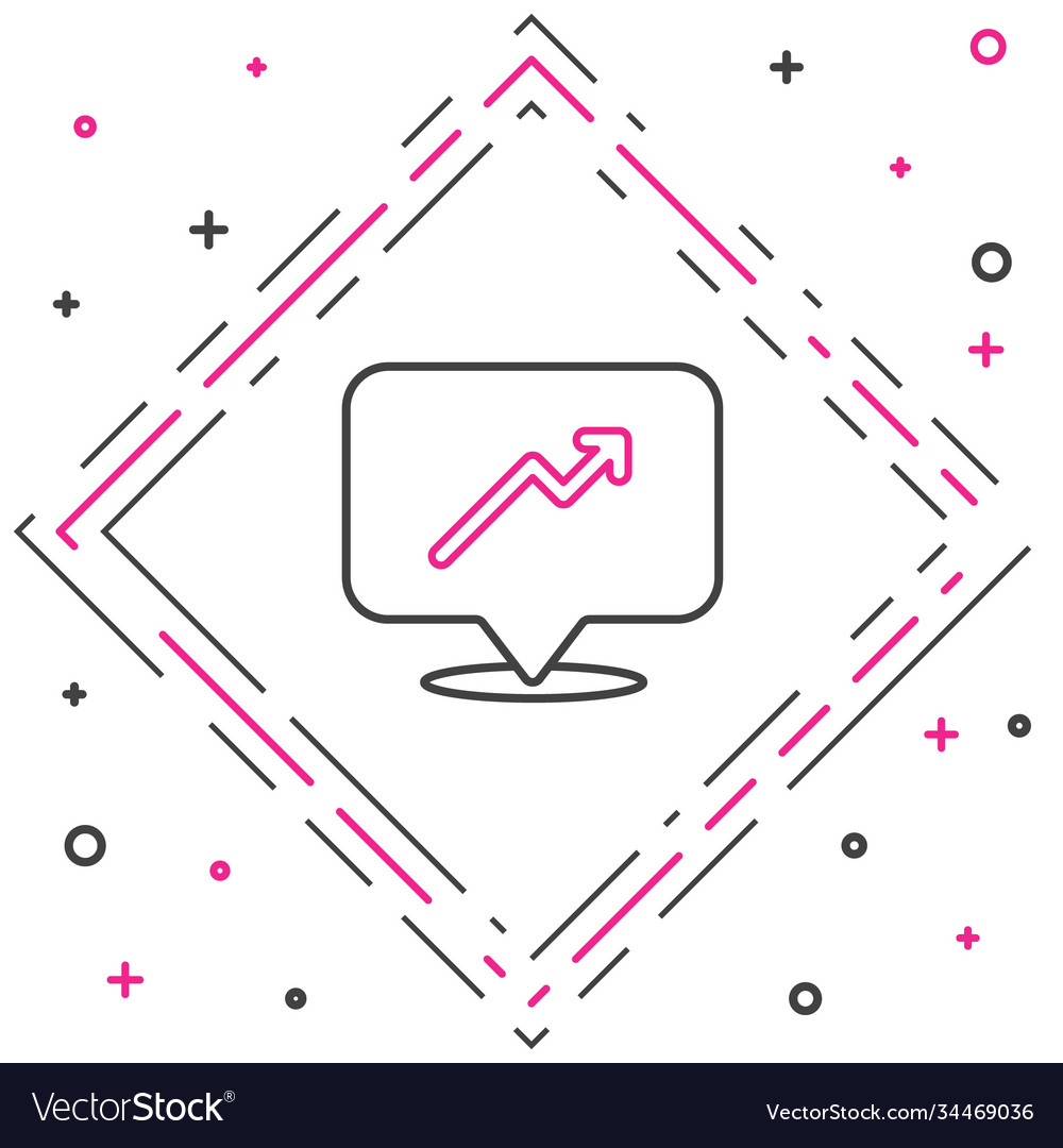 Line graph schedule chart diagram infographic Vector Image