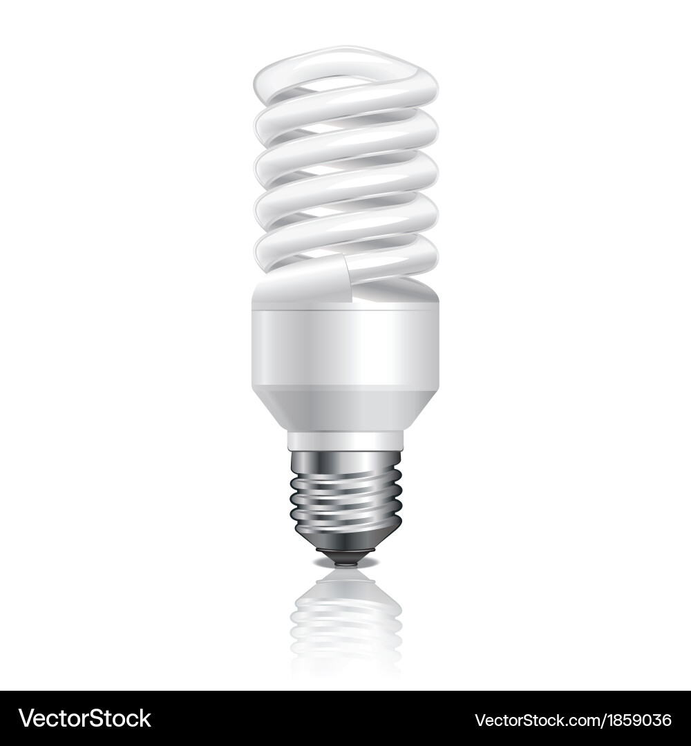 Object energy saving lamp Royalty Free Vector Image