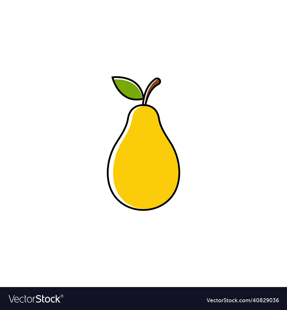 Pear icon design template vector image Pear icon design template