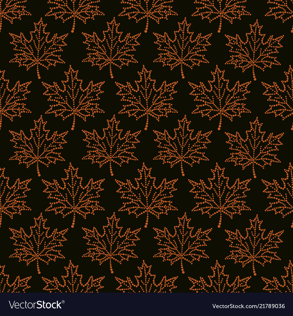 Seamless pattern maple leaf