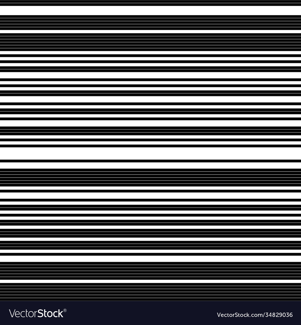 Seamless pattern with horizontal black lines Vector Image Seamless pattern with horizontal black lines