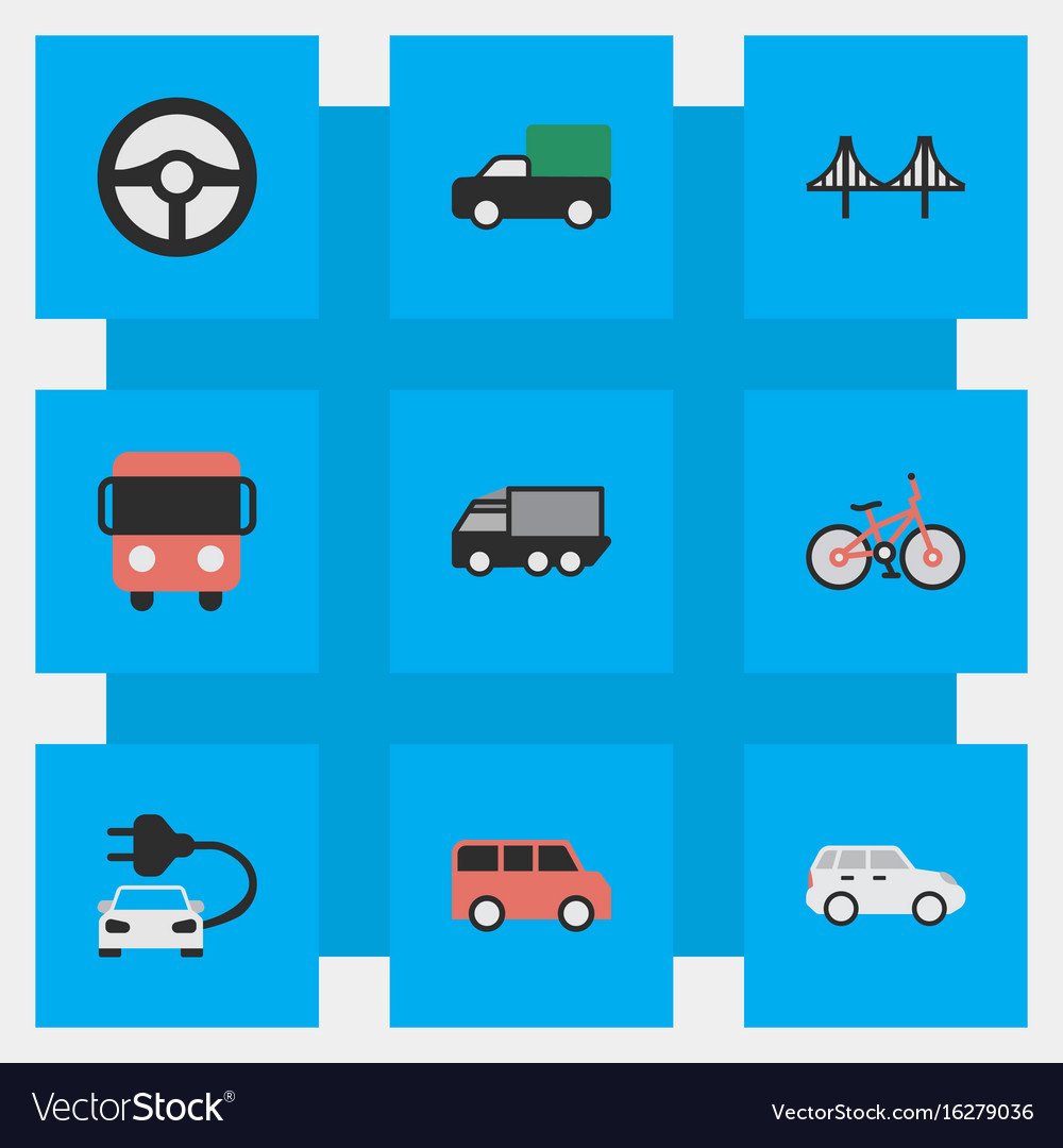 Set of simple traffic icons