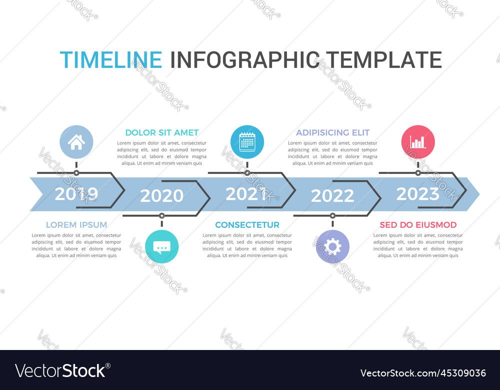 Timeline infographics Royalty Free Vector Image