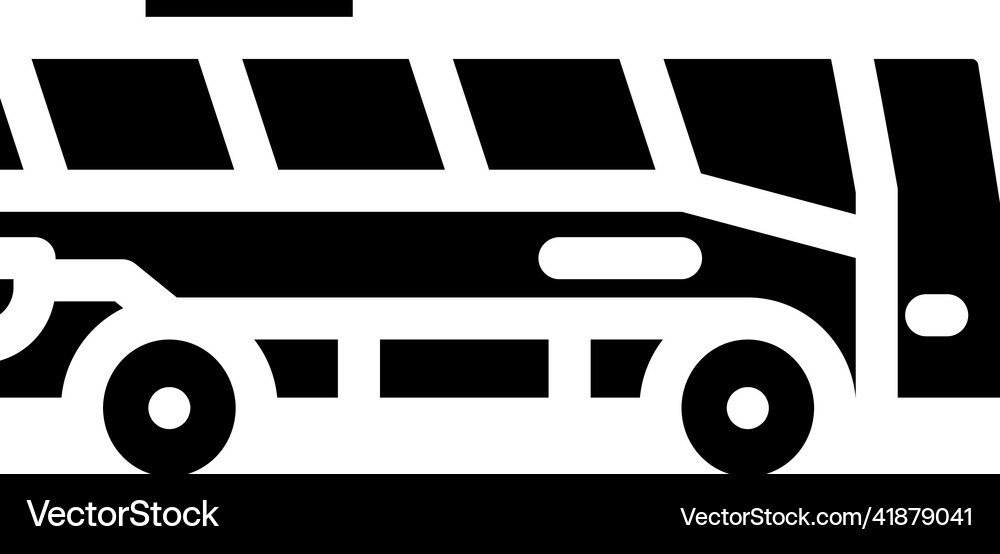 Bus urban transport glyph icon Royalty Free Vector Image