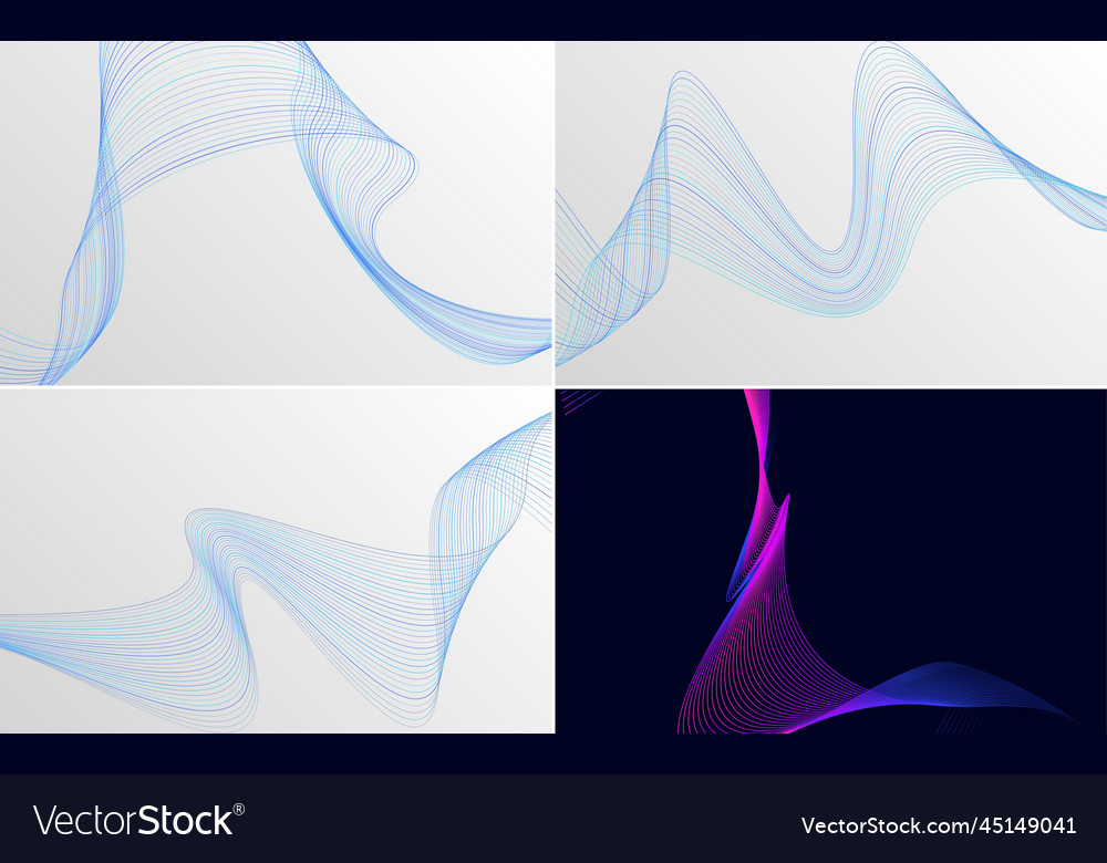 Collection of geometric minimal lines pattern set Vector Image Collection of geometric minimal lines pattern set