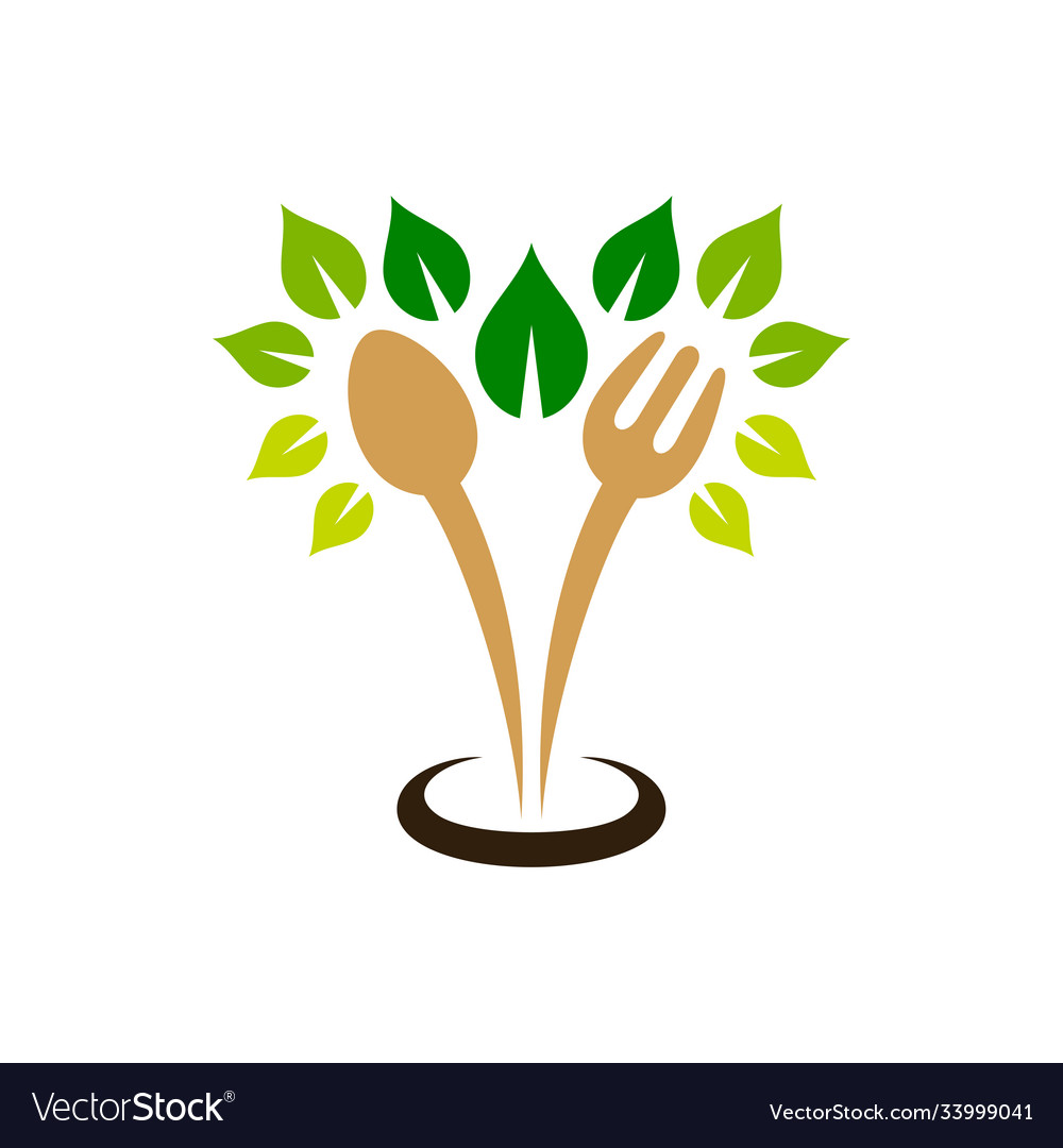 Food leaf logo Royalty Free Vector Image - VectorStock