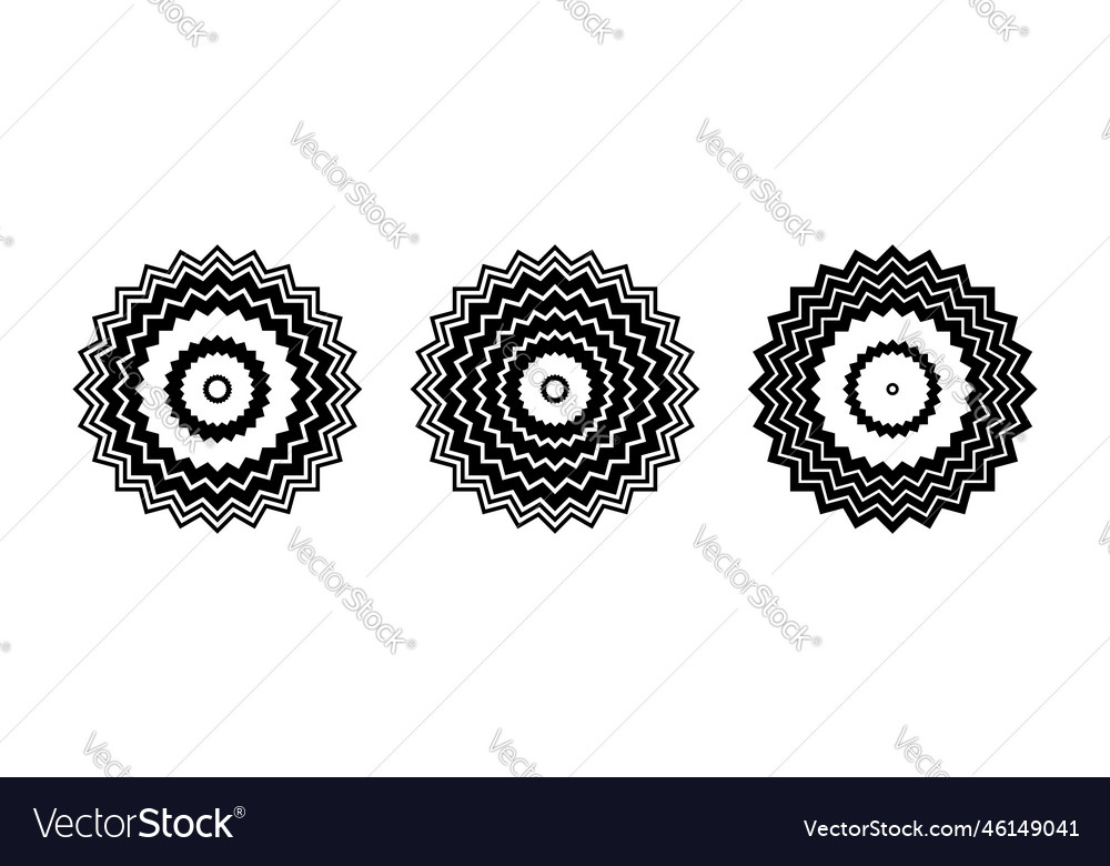 Geometric Zigzag Circle Patterns