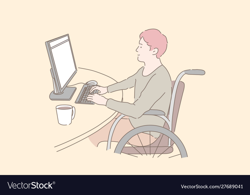 Person im Rollstuhl