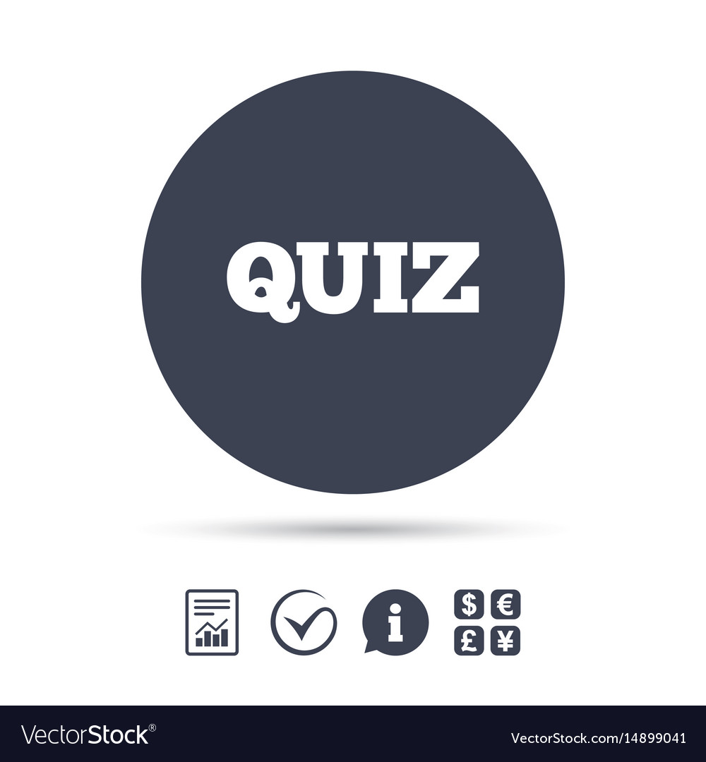 Quiz sign icon questions and answers game