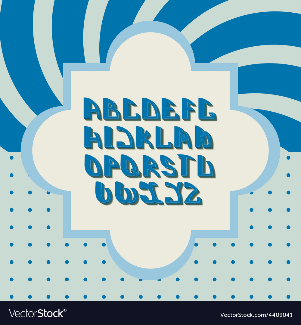 Retro styled font design elements