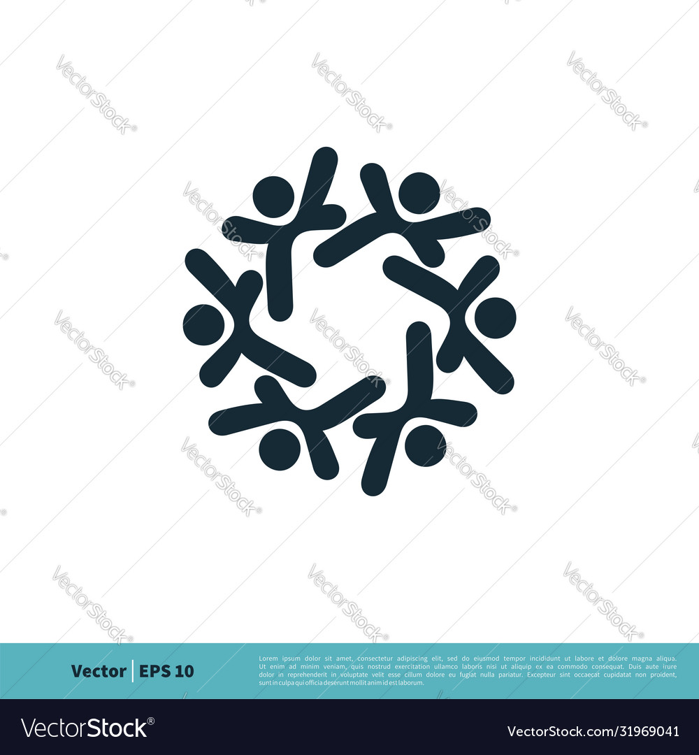 Teamwork icon logo template design eps 10