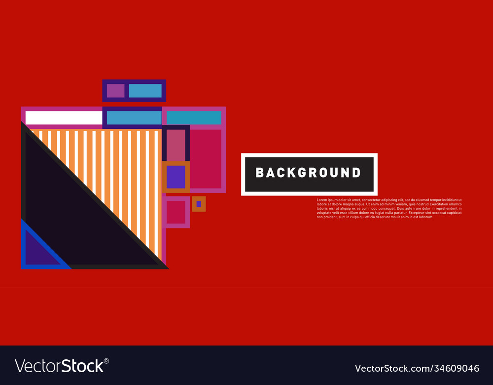 Abstract colorful rectangle background for banner vector image Abstract colorful rectangle background for banner