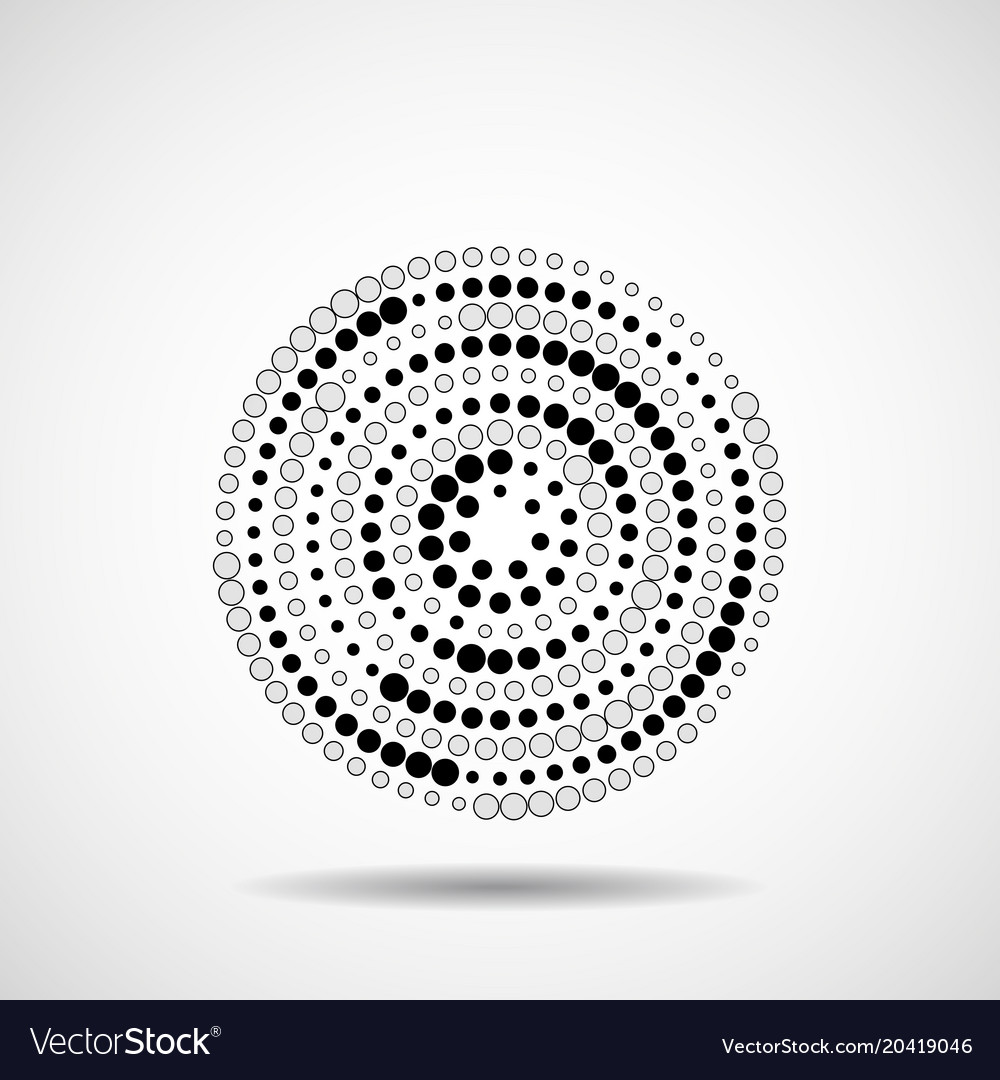 Abstract dotted circles dots in circular form