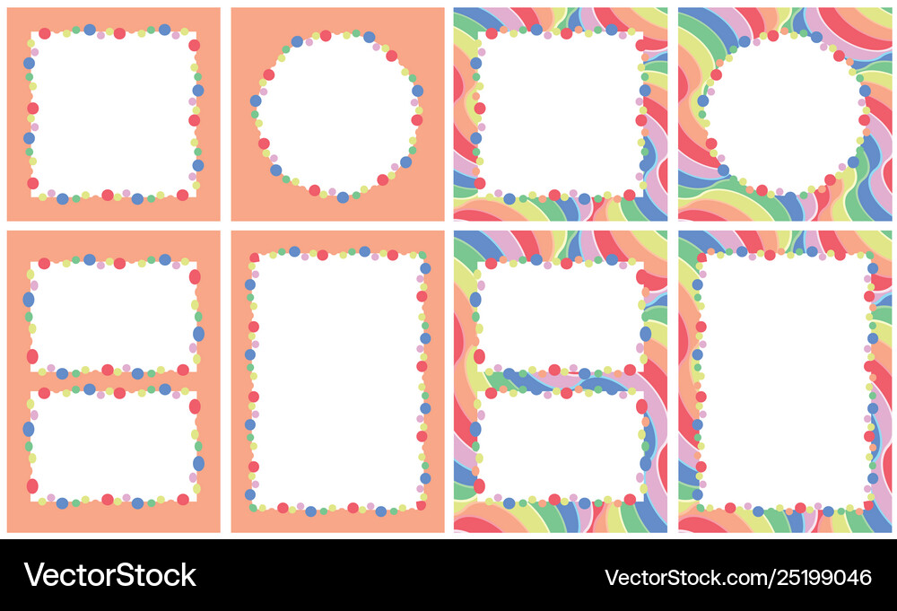Border frame background worksheet Royalty Free Vector Image
