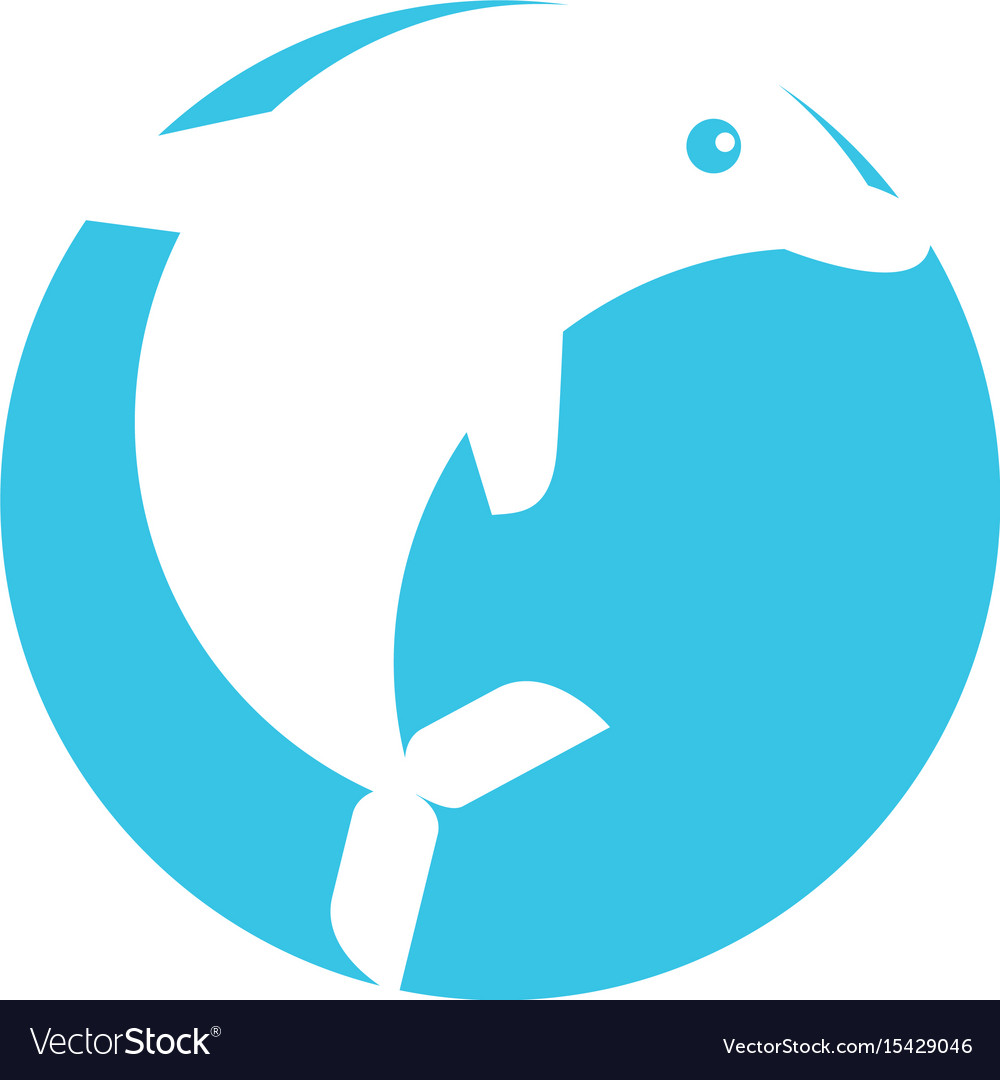 Cute dolphin isolated icon