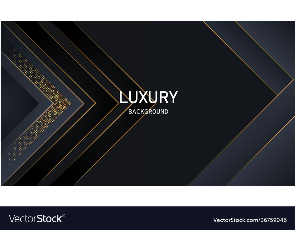 Dark abstract background with black overlap layers vector image Dark abstract background with black overlap layers