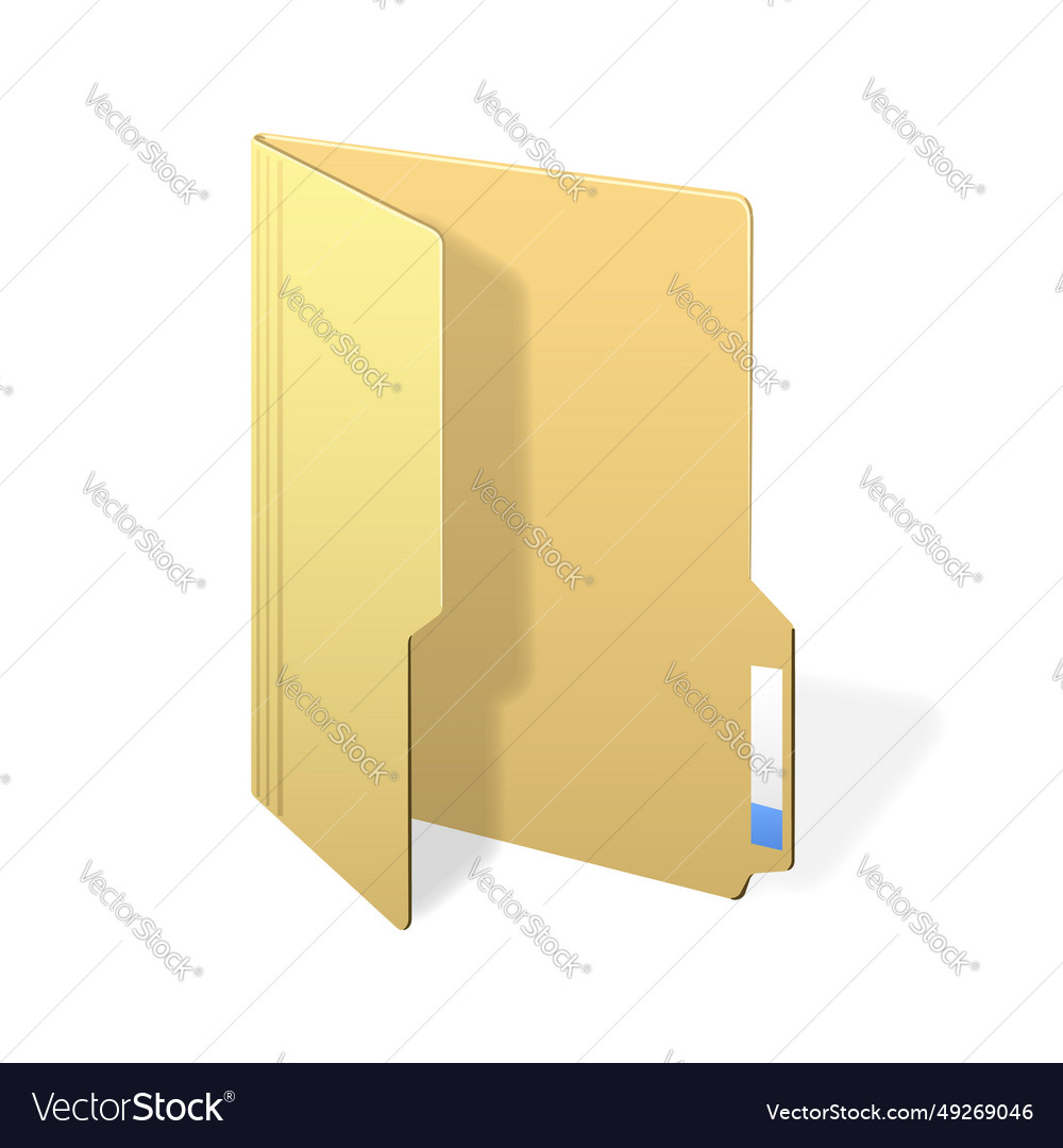 File computer folder icon isolated on white