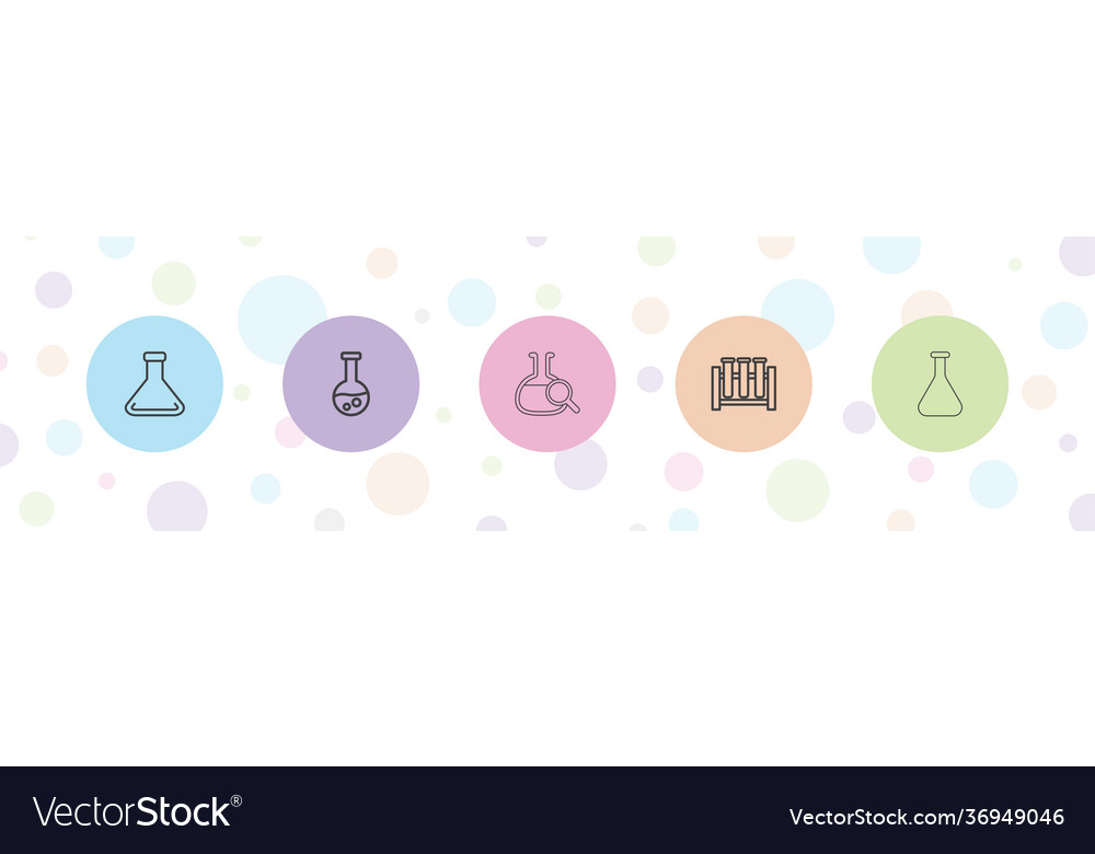 Flask icons vector image Flask icons