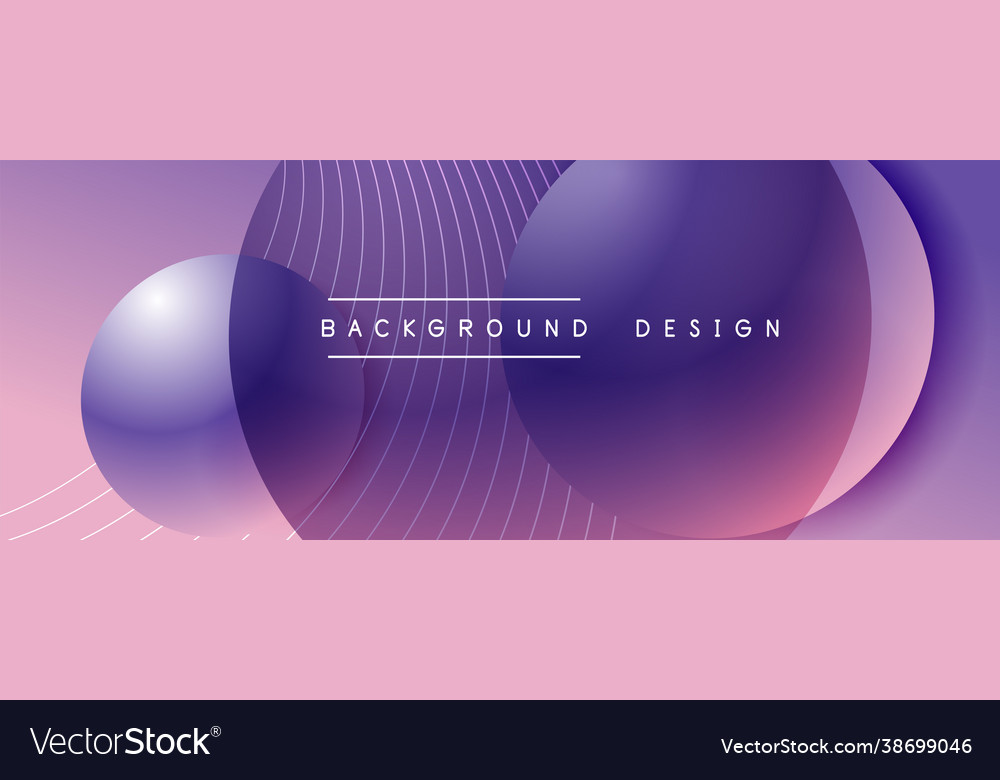 Gradient circles with shadows techno vector image Gradient circles with shadows techno