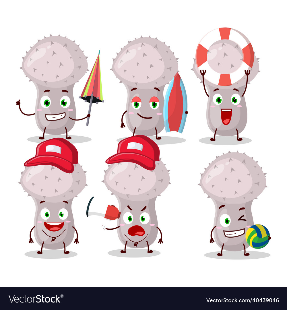 Happy face puffball cartoon character playing Vector Image Happy face puffball cartoon character playing Vector Image