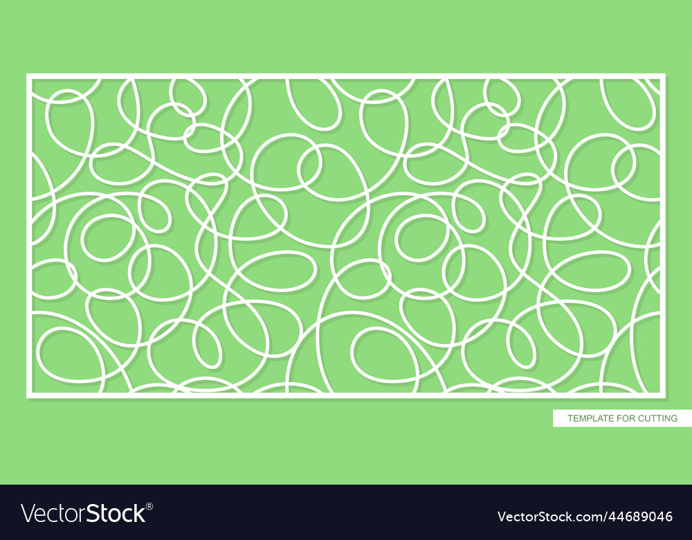 Horizontal rectangular panel with chaotic lines vector image Horizontal rectangular panel with chaotic lines