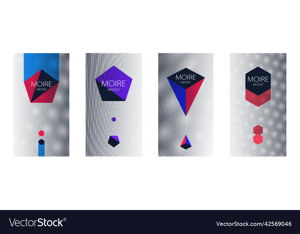 Moire pattern dots abstract backgrounds Vector Image Moire pattern dots abstract backgrounds