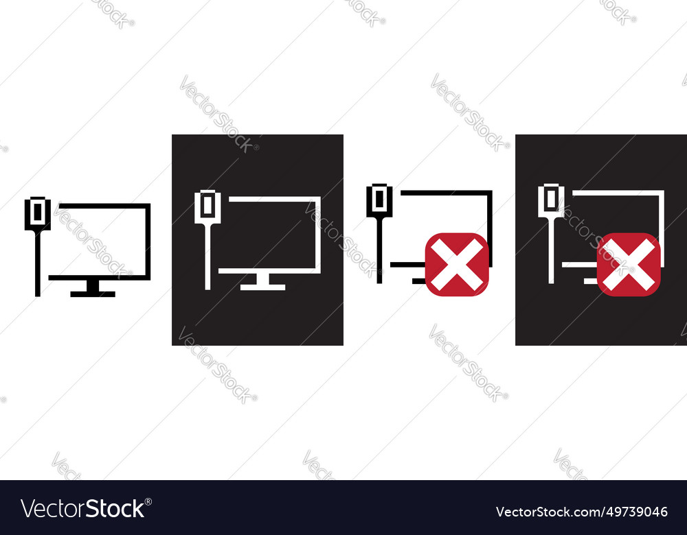 Network internet access and not acess icon sets