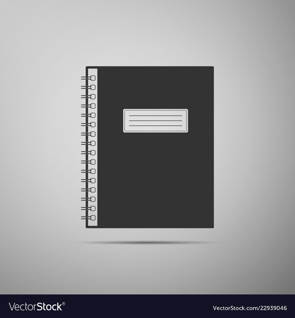 Notebook icon isolated spiral notepad