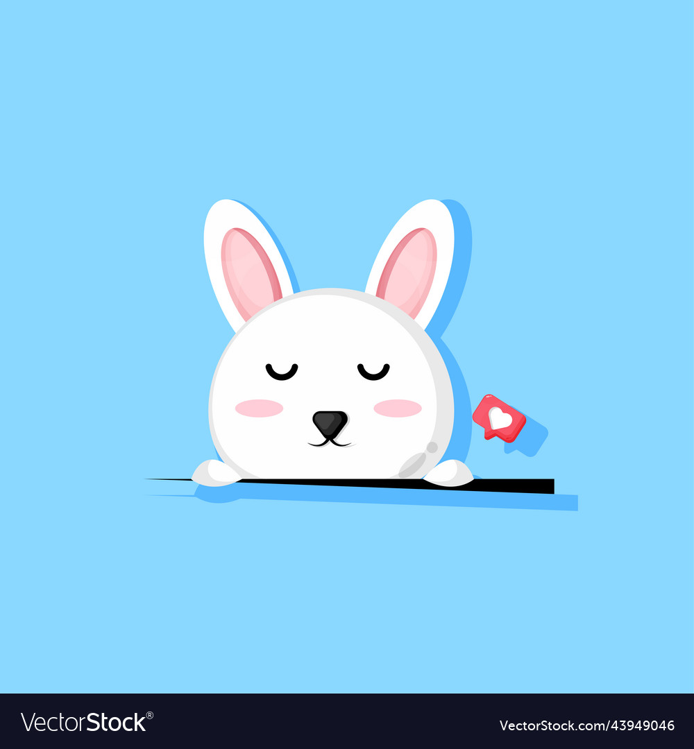 Rabbit appearing from below