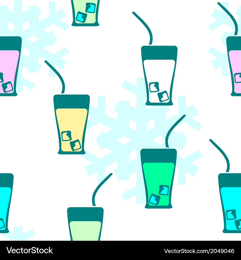 Seamless pattern drink Royalty Free Vector Image