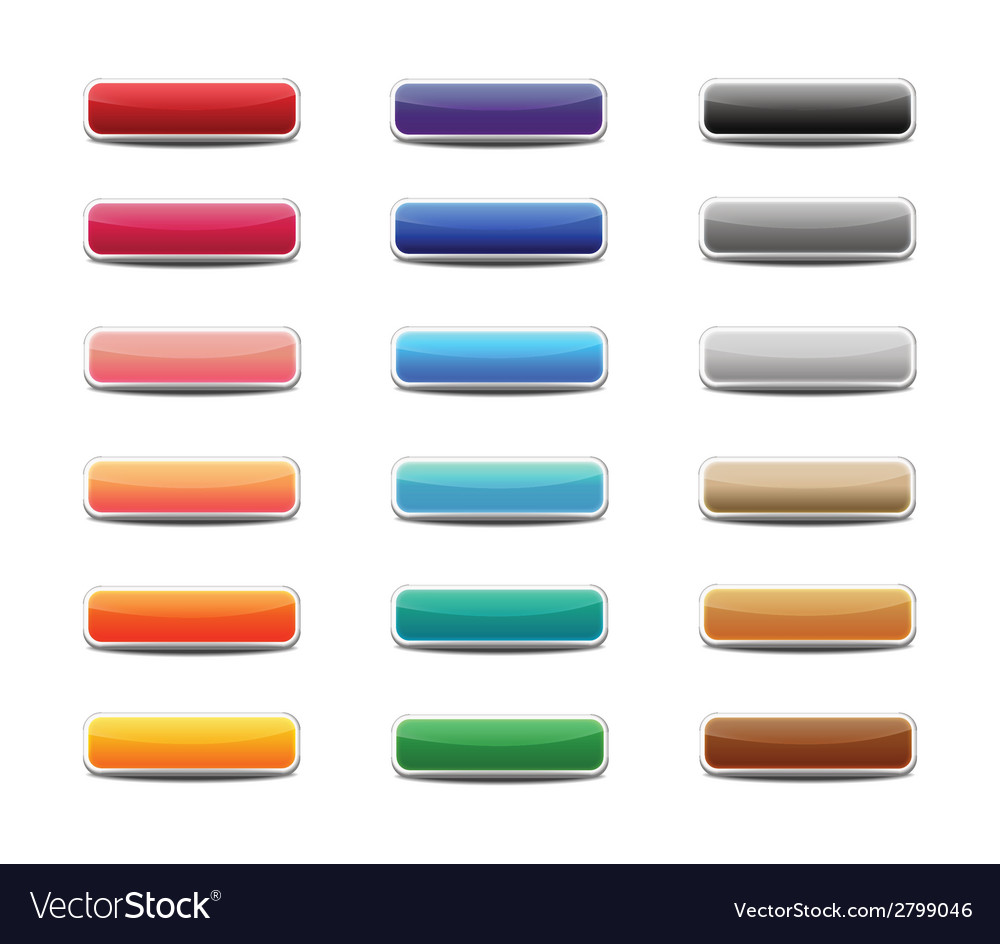 Set of colored web buttons