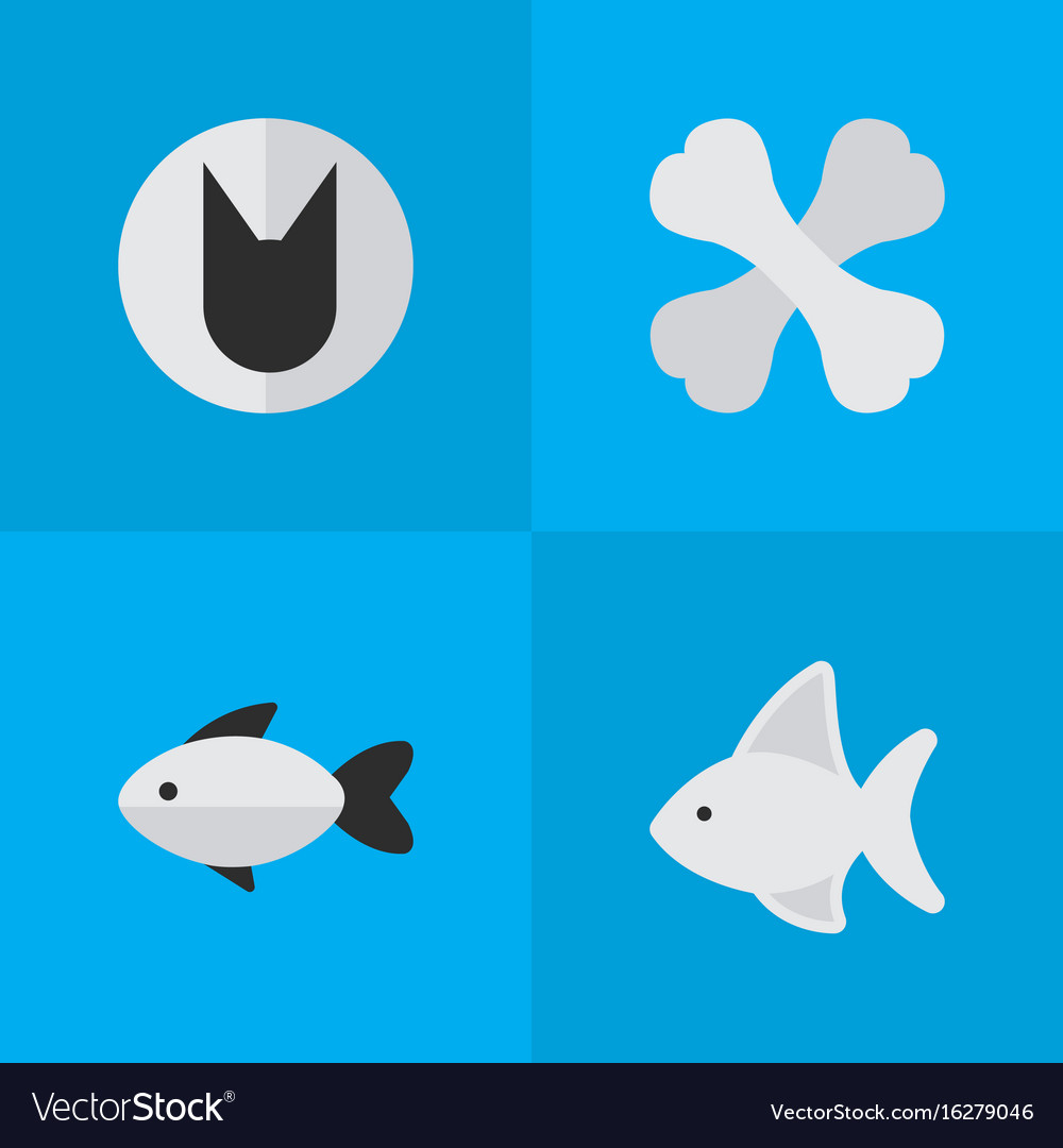 Set of simple fauna icons