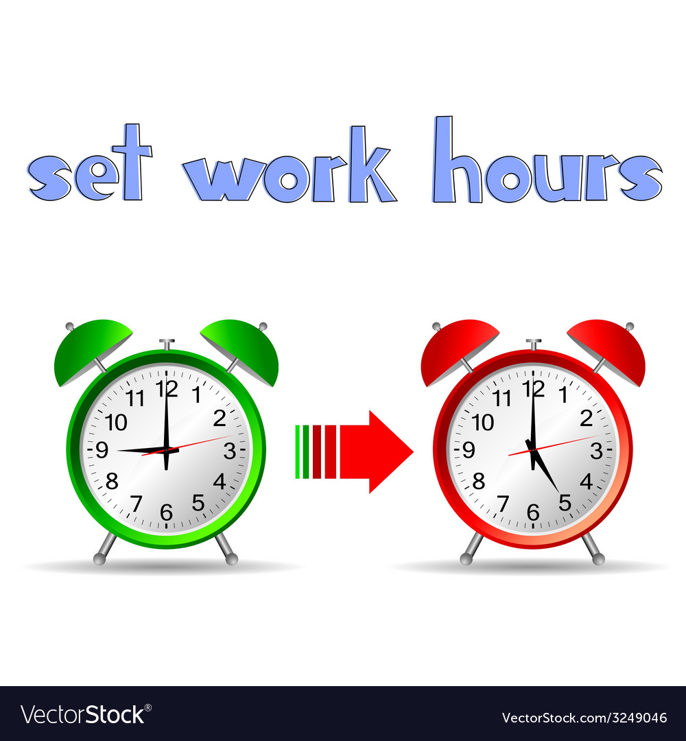 Set work hours with two clock