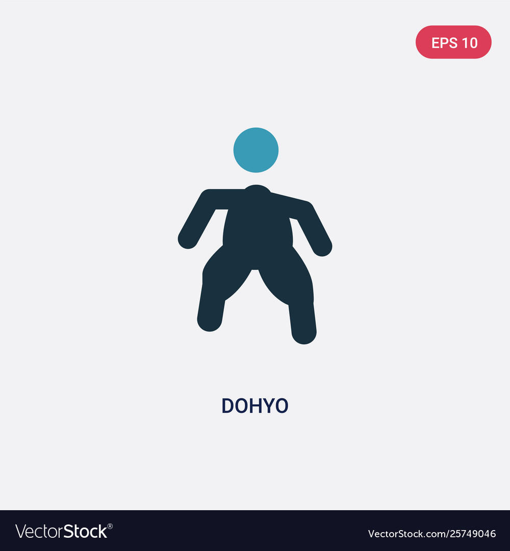 Two color dohyo icon from sports and competition