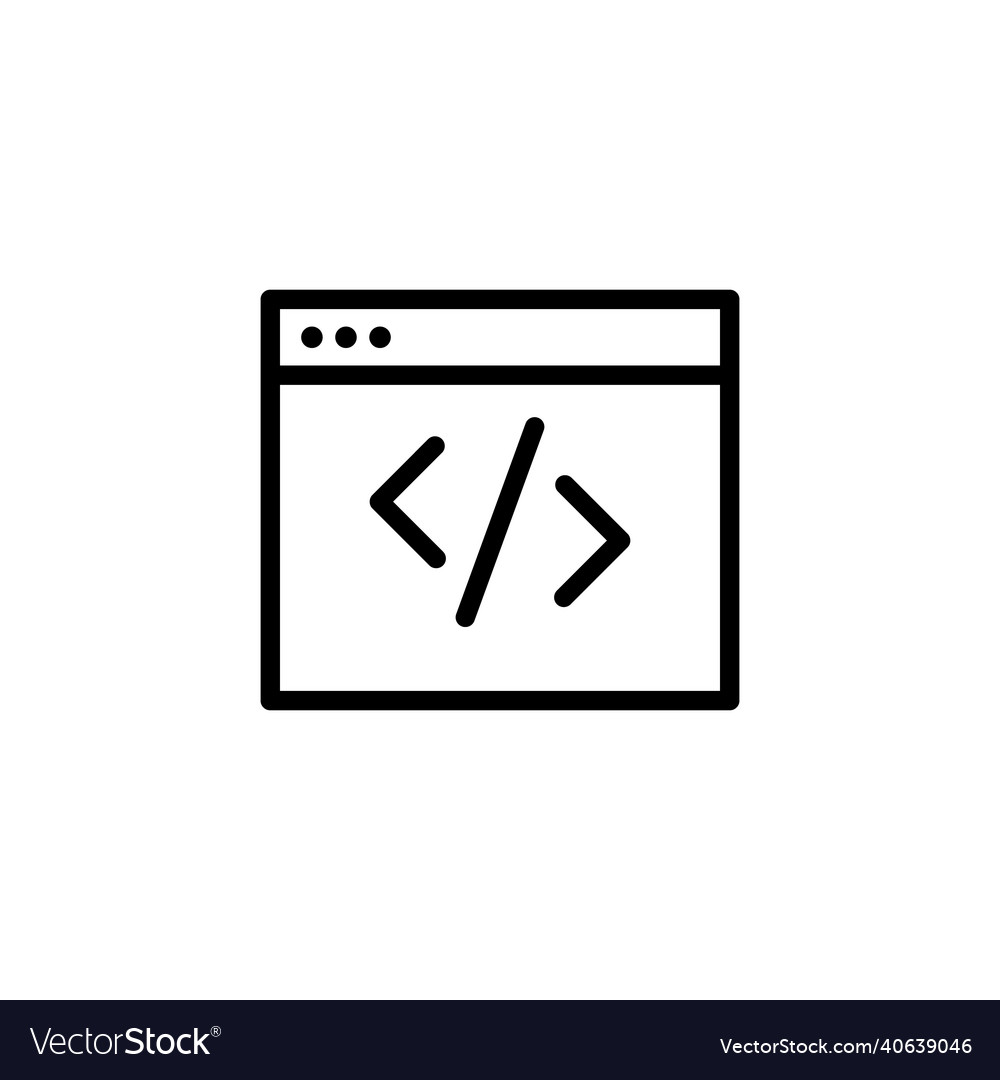 Web development programming code icon vector image Web development programming code icon