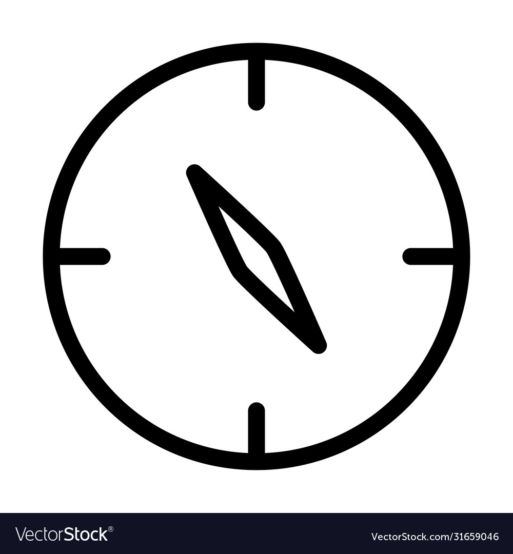 Web navigation concept compass icon line style