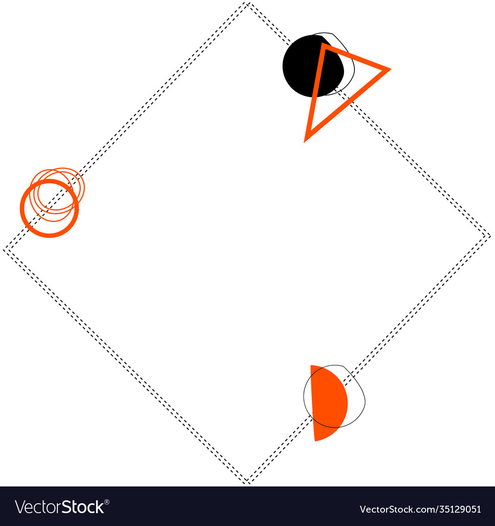 Abstract frame with lines dotted line Vector Image Abstract frame with lines dotted line