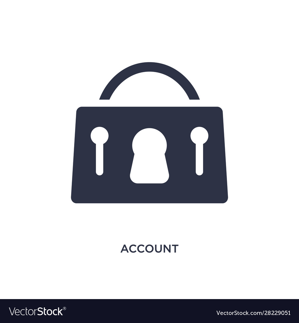 Account icon on white background simple element vector image Account icon on white background simple element