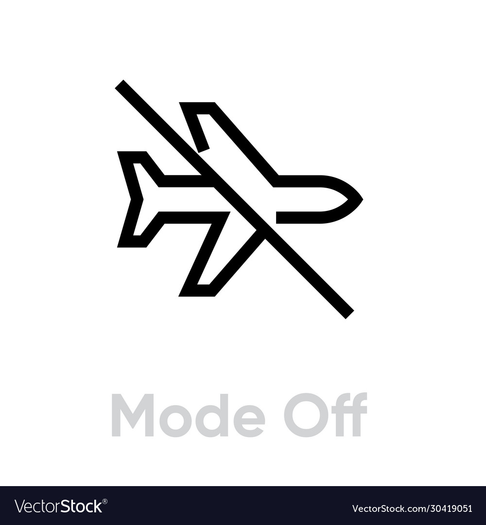 Flugzeug-Modus aus dem Symbol