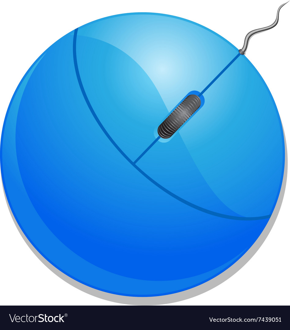 Blue computer mouse