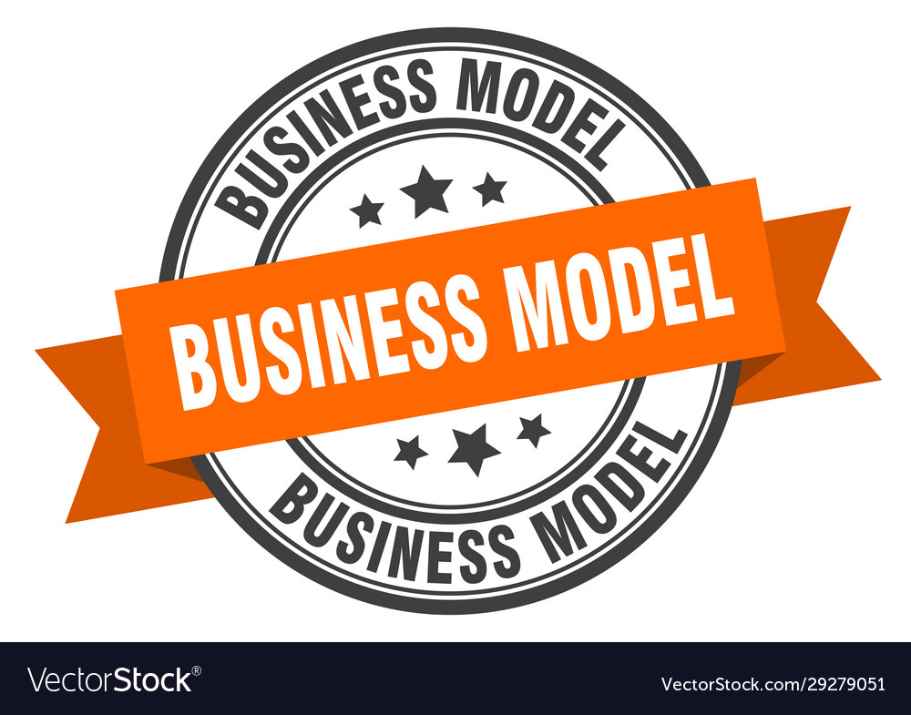 Business model label modelround band Royalty Free Vector