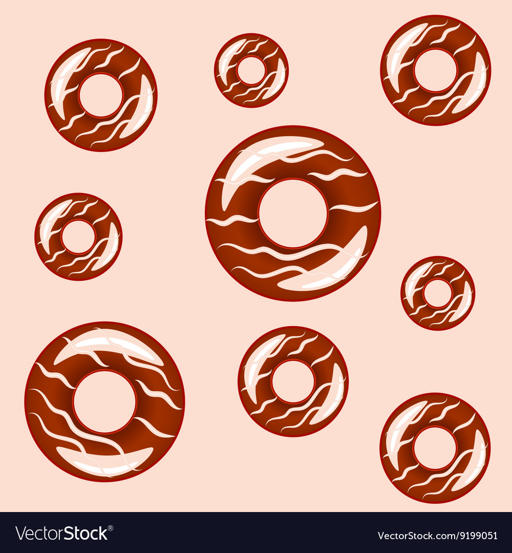 Color seamless pattern with donuts