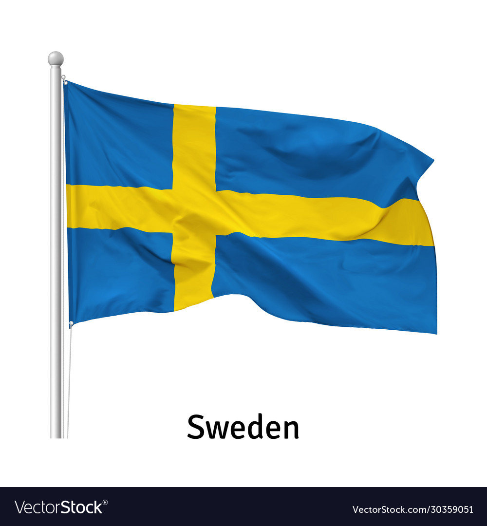 Flag kingdom sweden Royalty Free Vector Image - VectorStock