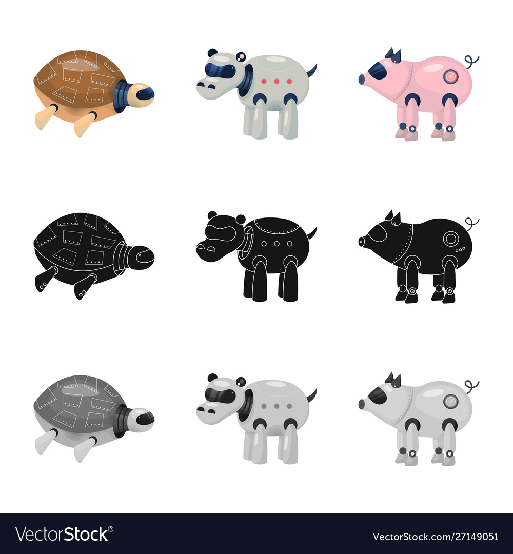 Isolated object toy and science symbol set