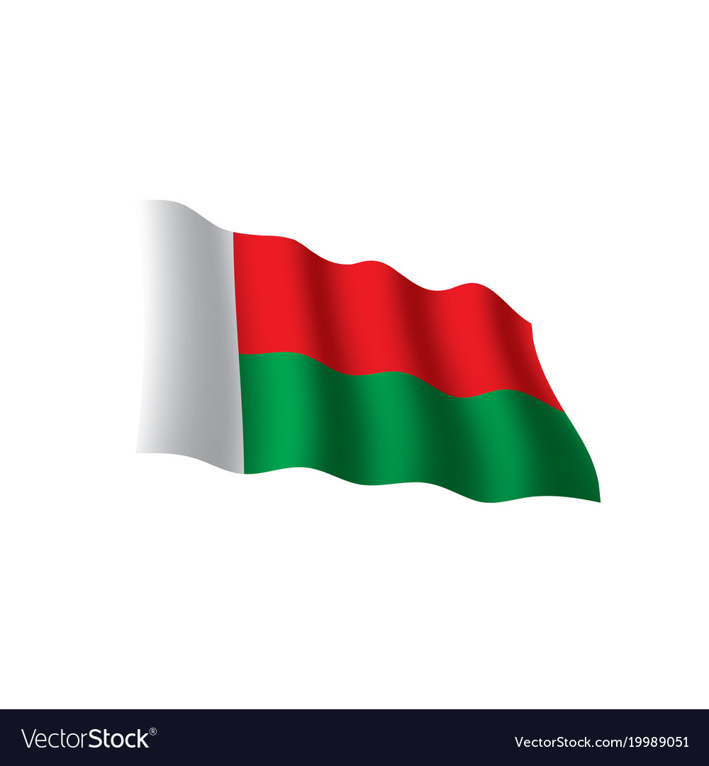 madagascar flag royalty free vector image vectorstock
