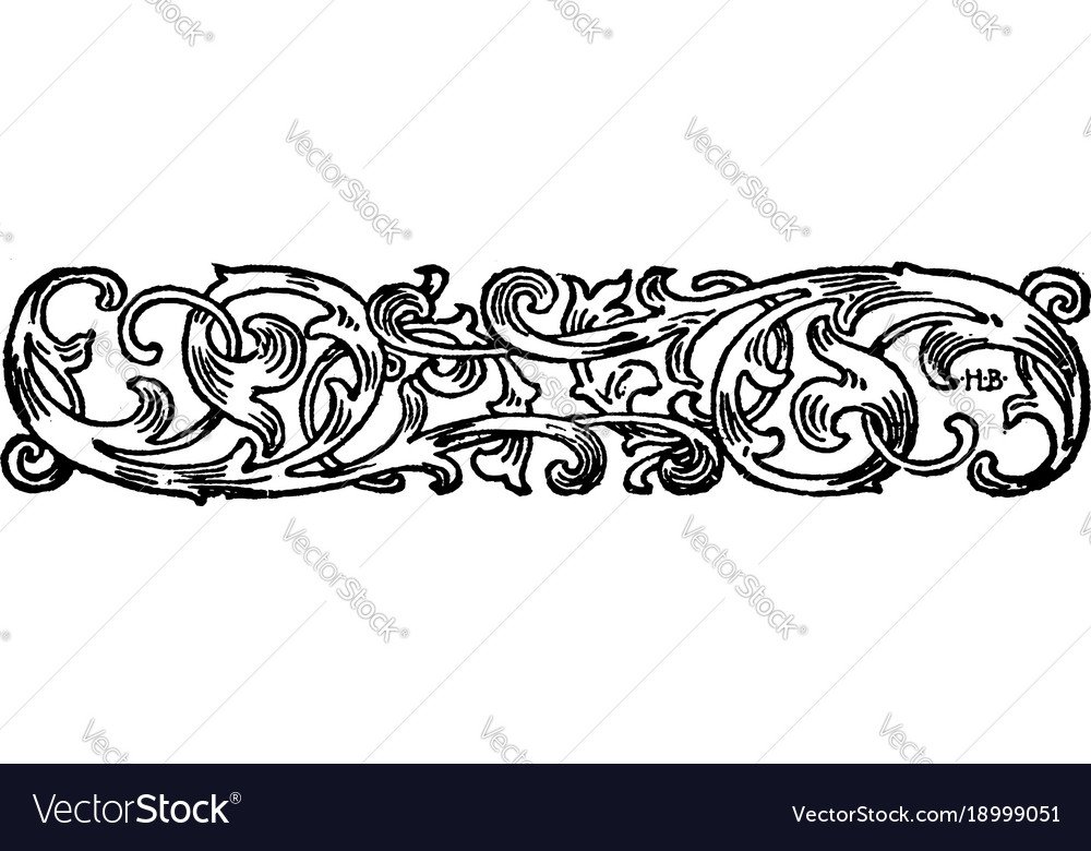 Ornate banner have pattern whose elements